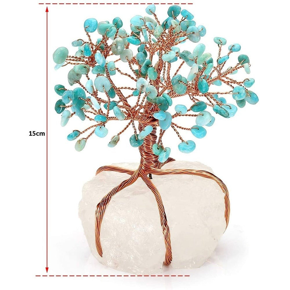 Luksuriøst krystalltre-ornament. Livets Tre med edelstener, ideelt for hjemmedekor.