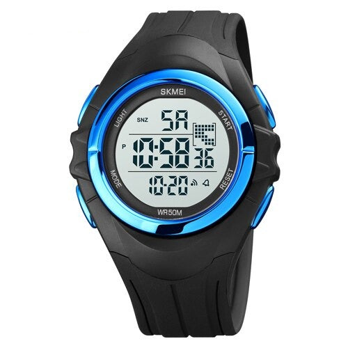 Multifunksjonell digital herreklokke, perfekt for aktiv livsstil, utendørsbruk og sport.