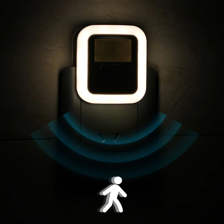 Moderne LED nattlys for gangbelysning eller soverom. Automatisk lys med bevegelsesdeteksjon.