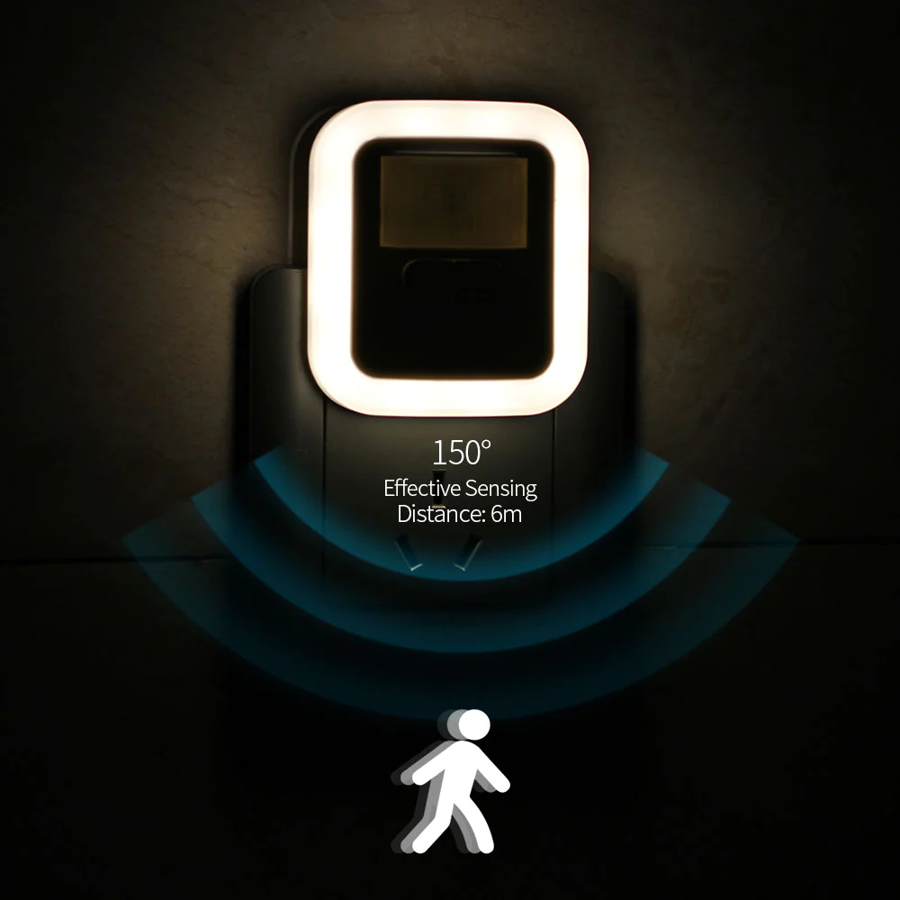 Smart nattbelysning med justerbart LED lys og bevegelsesdeteksjon for diskré, automatisk lys.