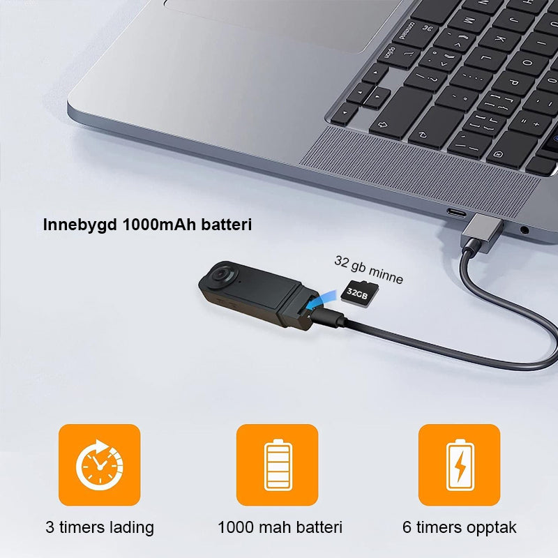 Mini 1080P HD sikkerhetskamera; kraftig og diskret videoopptaker for personlig beskyttelse.
