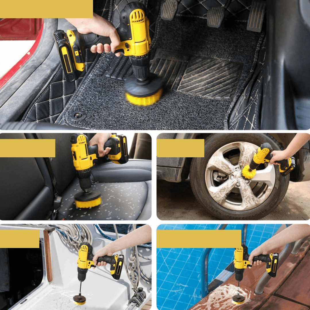 Ergonomiske drillbørster for enkel og effektiv hjemmerengjøring.