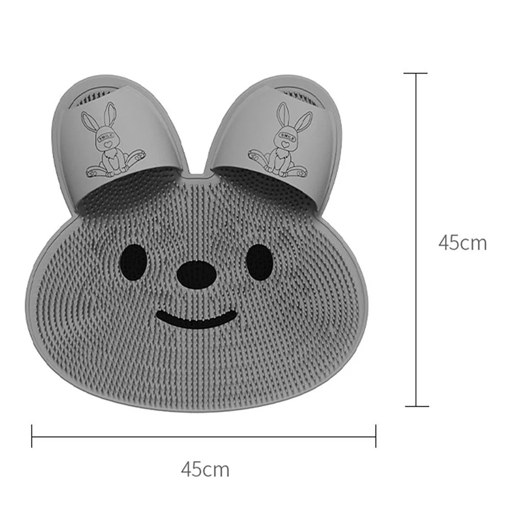 Dusjmatte med sugekopper og skrubbende knotter. Optimal for sikkerhet og fotmassasje.
