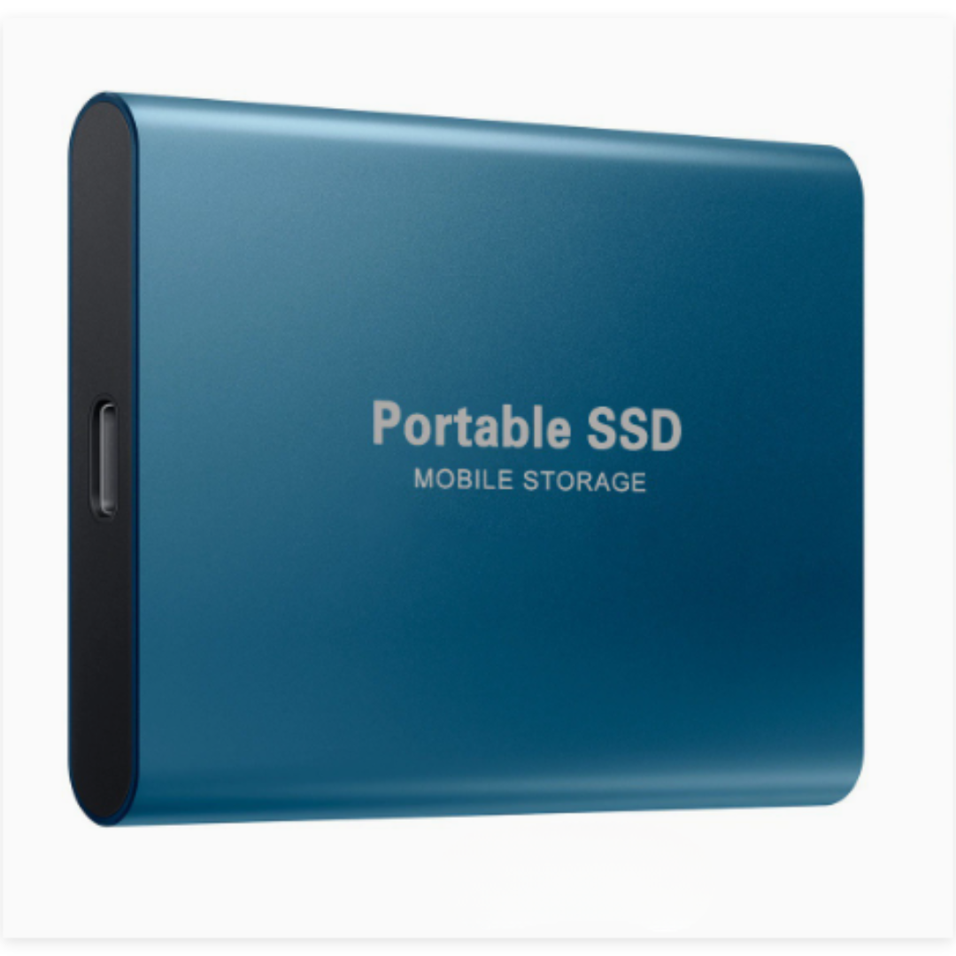Kompakt 2TB ekstern SSD, ideell for rask backup og sikker filoverføring via USB-C på tvers av enheter.