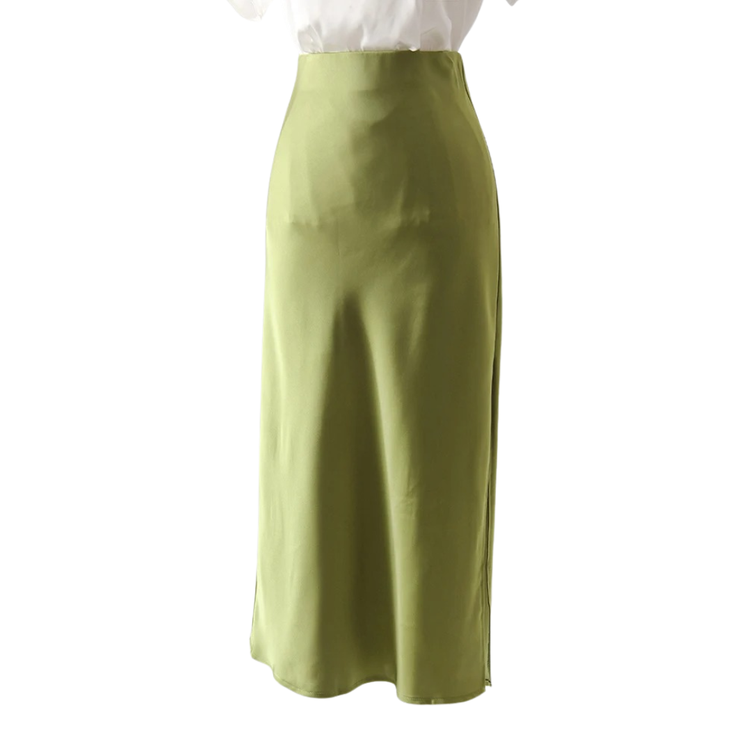 Dame skjørt med A-linje snitt i klassisk stil; ideelt for kontoret, elegant og komfortabelt.