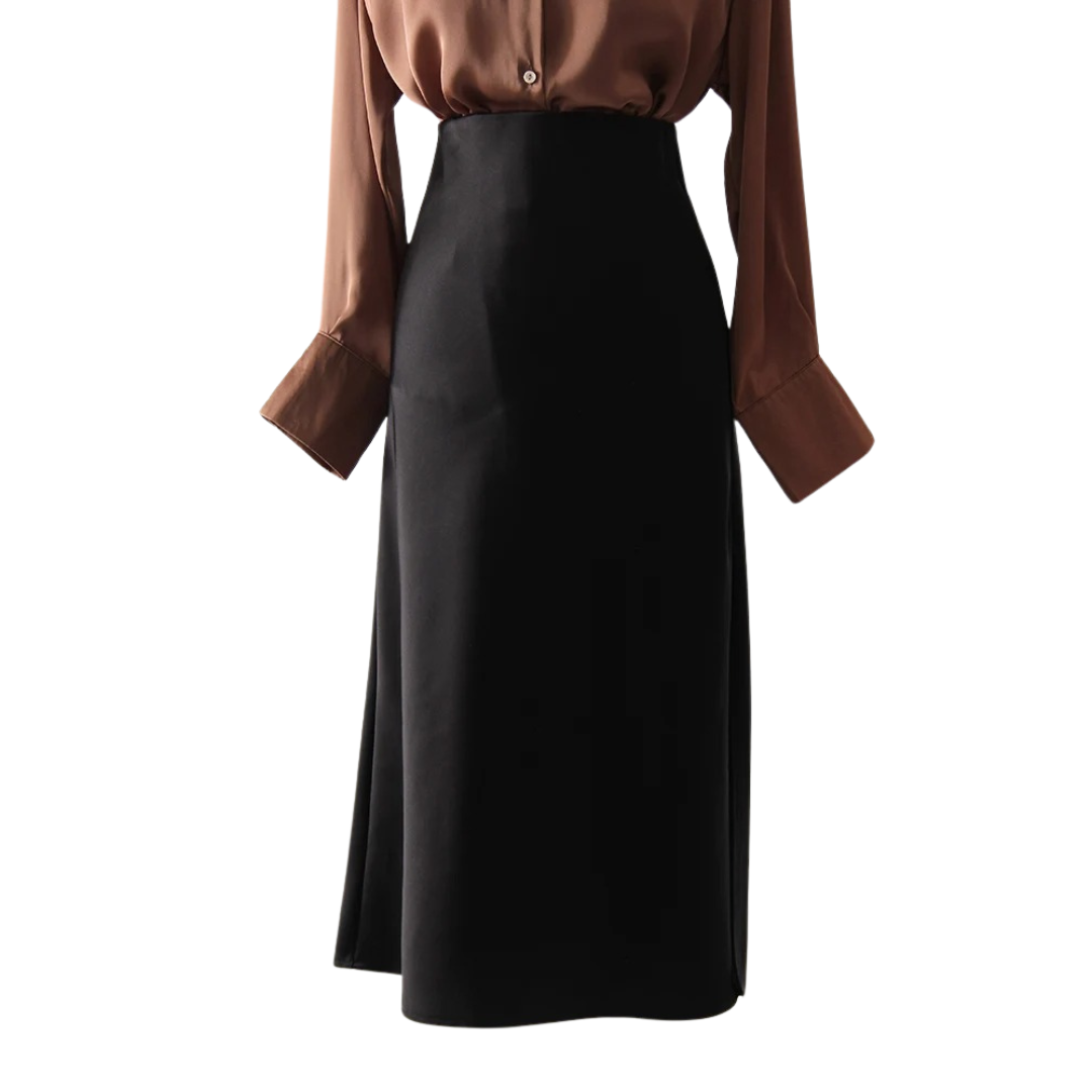 Formelt business skjørt; A-linje fasong, elegant og perfekt for en profesjonell hverdagslook.