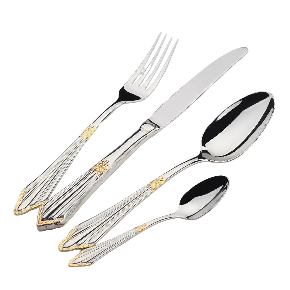 Elegant bestikksett i rustfritt stål. Perfekt for stilfull borddekking og hverdag eller fest.
