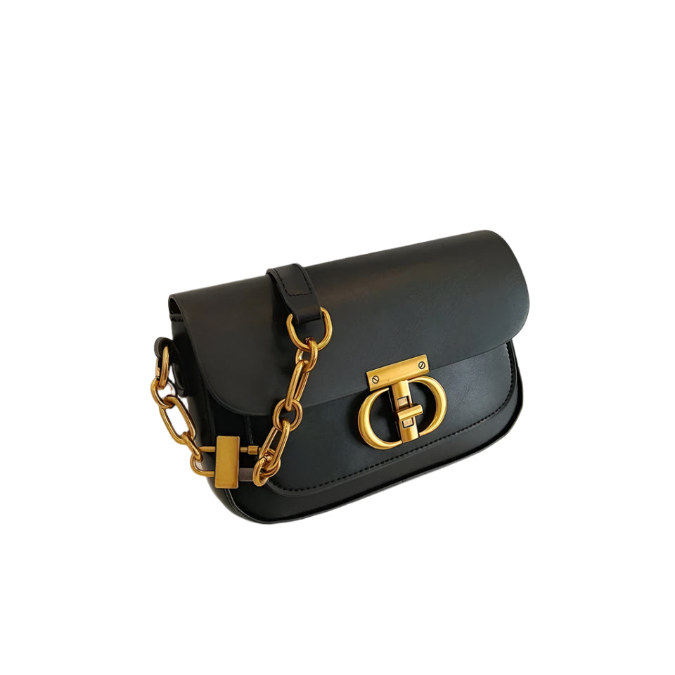 Elegant brun skulderveske for kvinner, moderne design. Perfekt crossbody hverdagsveske i minimalistisk stil.