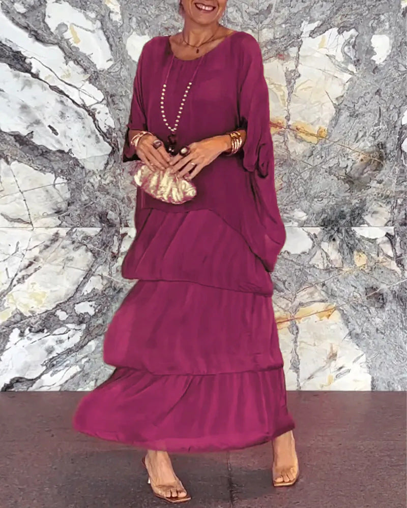 Komfortabel casual kjole for kvinner, elegant stil for både sommer og vår. Tidløs og allsidig.