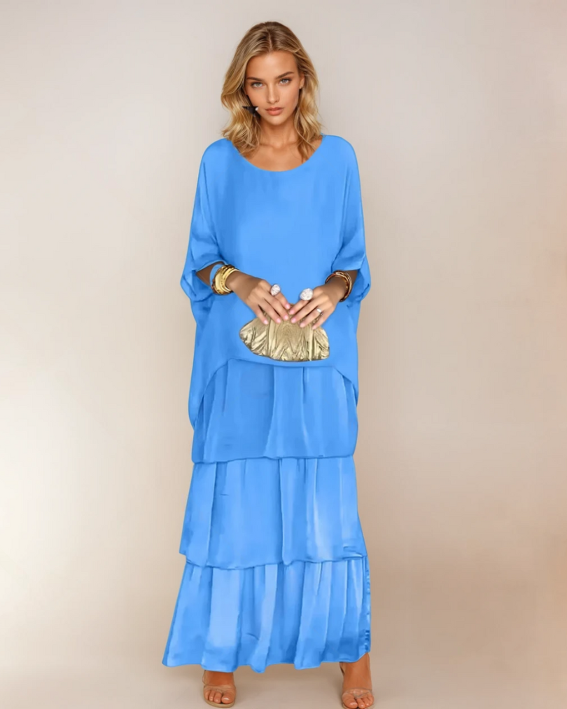 Elegant og komfortabel damekjole, en allsidig casual kjole for kvinne mote. Flatterende snitt.