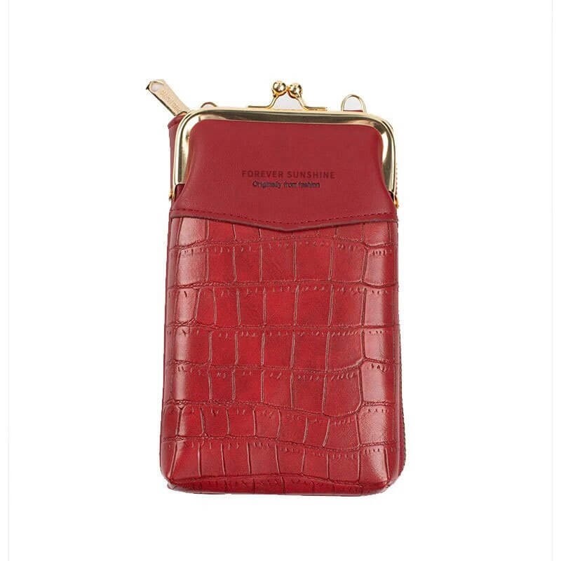 Elegant dame crossbody-veske for telefon, perfekt for organisert stil på farten.