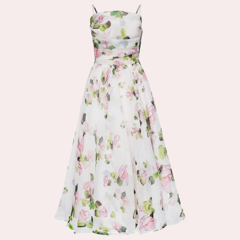 Lilla elegant midikjole, komfortabel hverdagskjole med pustende stoff og flott fall.
