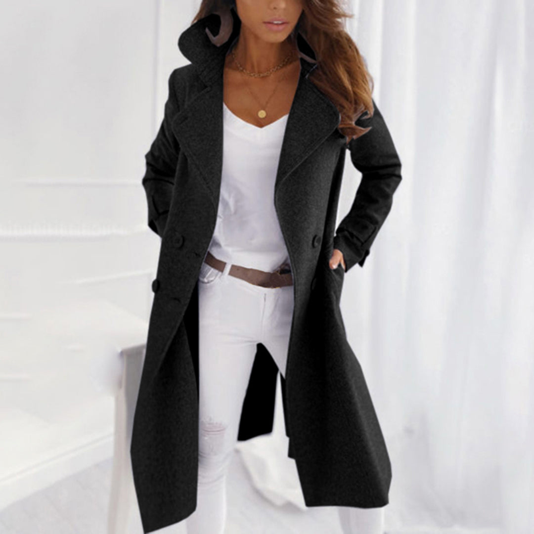 Moderne damefrakk med funksjonelle lommer, ideell for elegant og komfortabel casual stil.