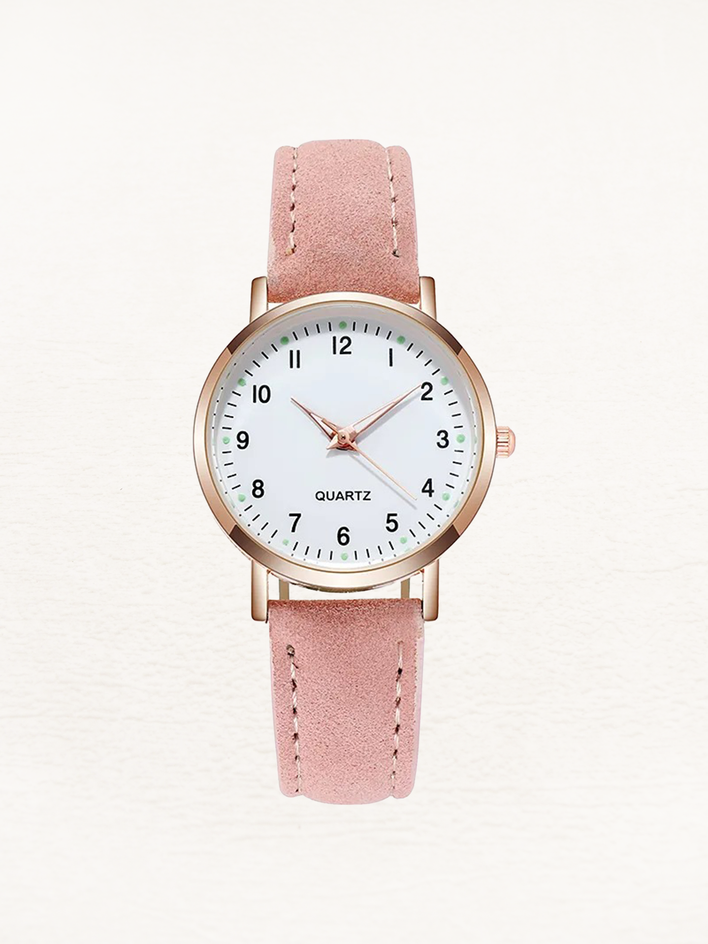 Klassisk quartz dameklokke med nøyaktig urverk, klar avlesning og moderne estetikk. Ideell for hverdagsbruk.