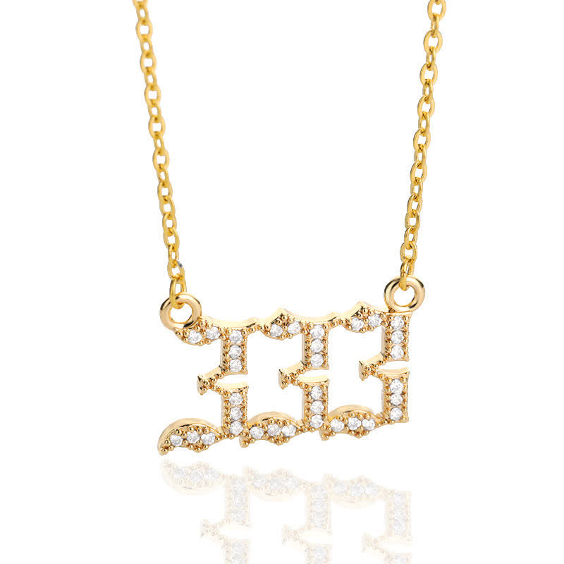 Damesmykke: Engletall 999 halskjede med glitrende zirconia anheng, et elegant valg.