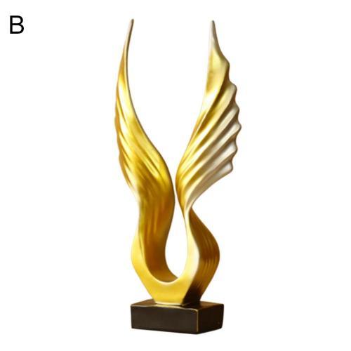 Englevinge skulptur i matt finish, tidløs kunstdekorasjon for moderne hjem. Gaveide.