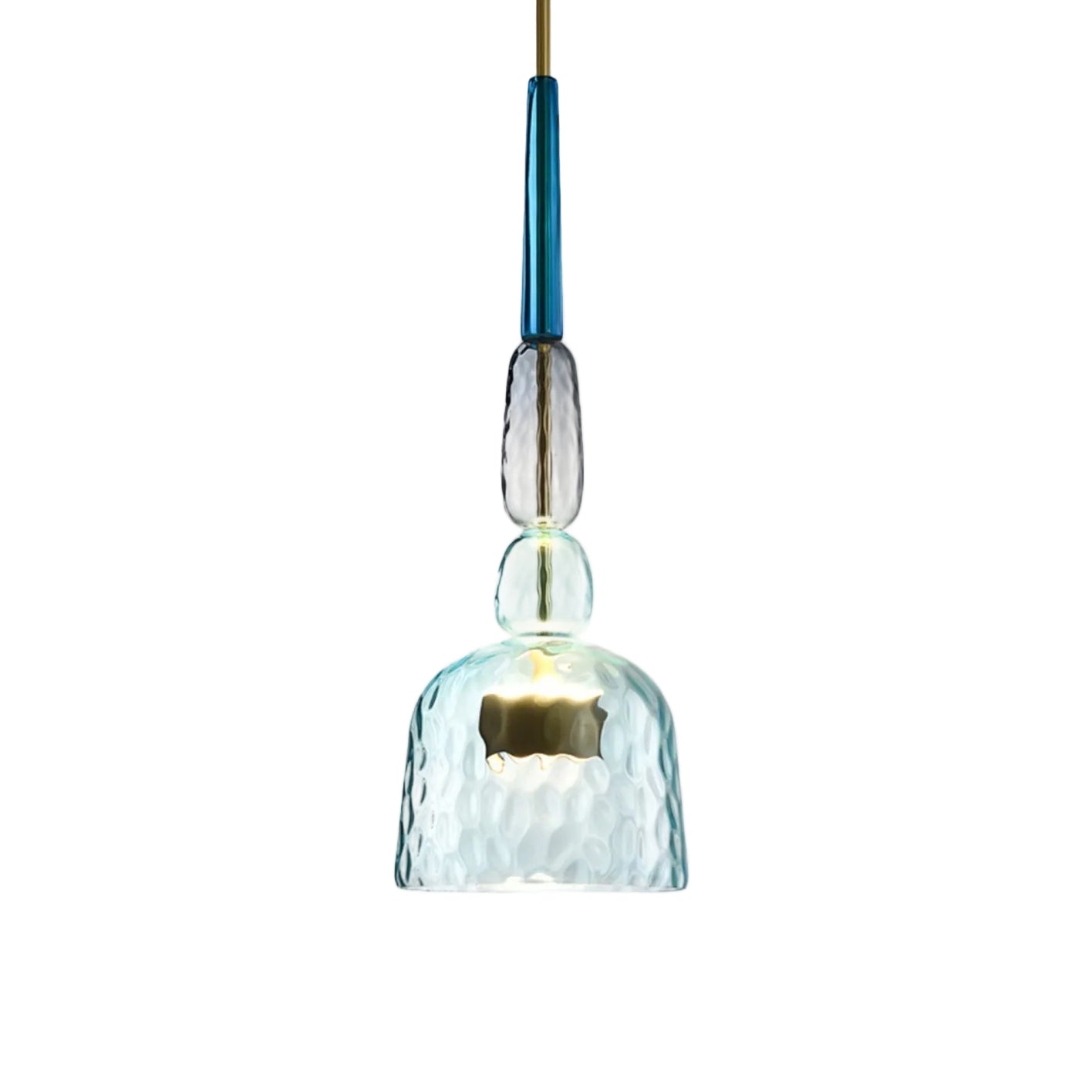 Elegant fargerik pendellampe med LED-belysning for moderne interiør og stemningsfullt hjem.