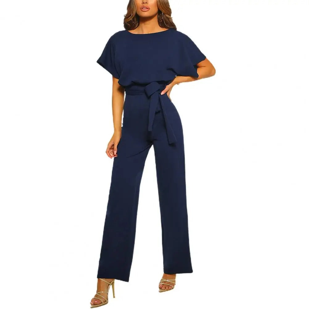 Allsidig figurnær jumpsuit for kvinner, passer til kontor, sommerfest og elegante arrangementer.