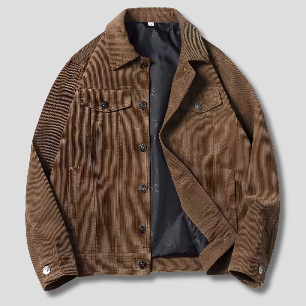 Klassisk herre overgangsjakke med elegant snitt, ideell som vår- eller høstjakke. Slim fit strukturjakke for menn.
