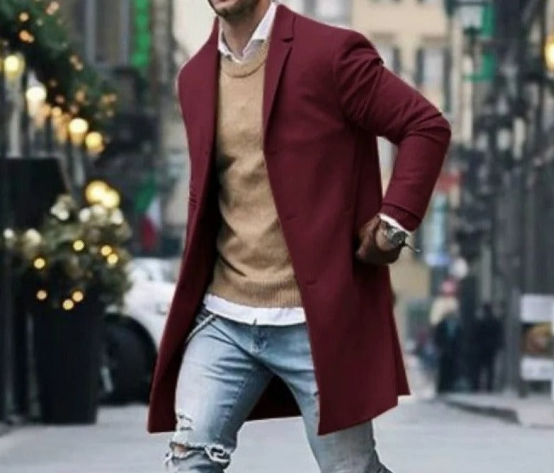 Mote herrejakke: slim fit vinterjakke i vindresistent ullblanding. Elegant og casual yttertøy for menn.