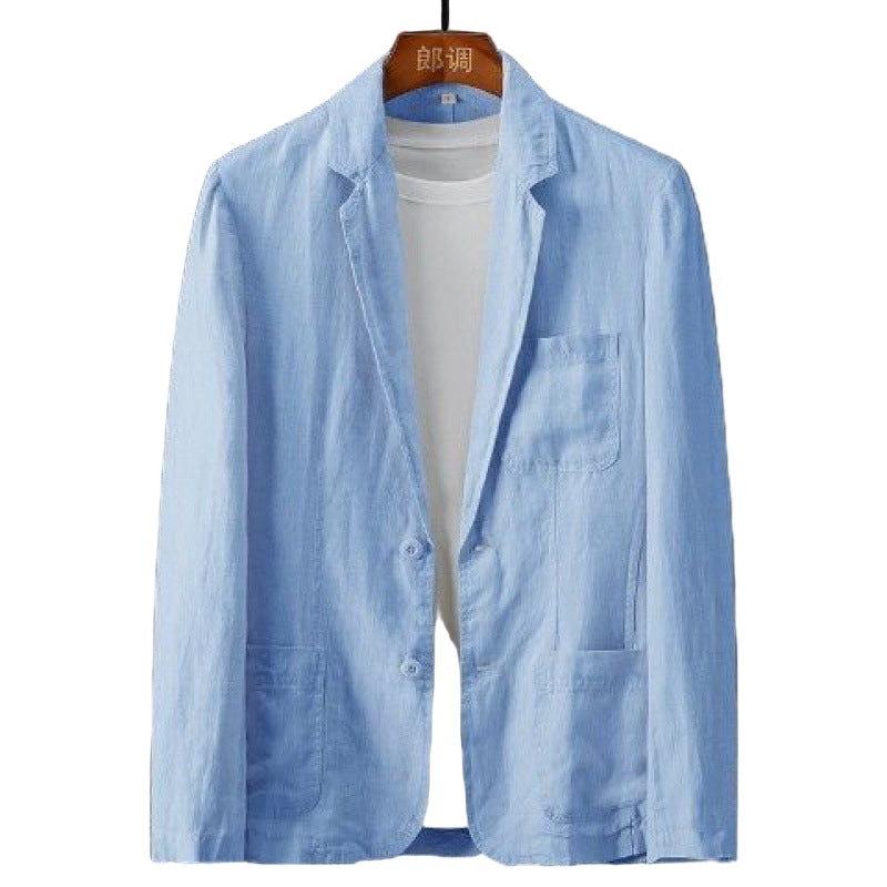 Elegant herreblazer med smal passform, perfekt for business og fest. Stilfullt menns antrekk.