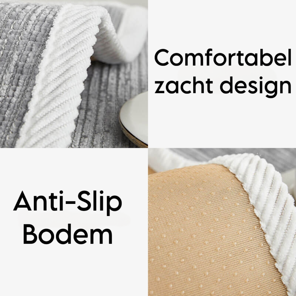 Nærbilde av det detaljerte jacquardmønsteret på et chenille sofatrekk for interiøret.