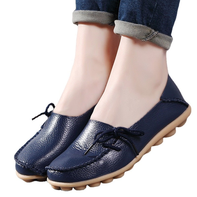 Elegant komfortable slip-on loafers for kvinner, perfekte som sommersko og hverdagssko.