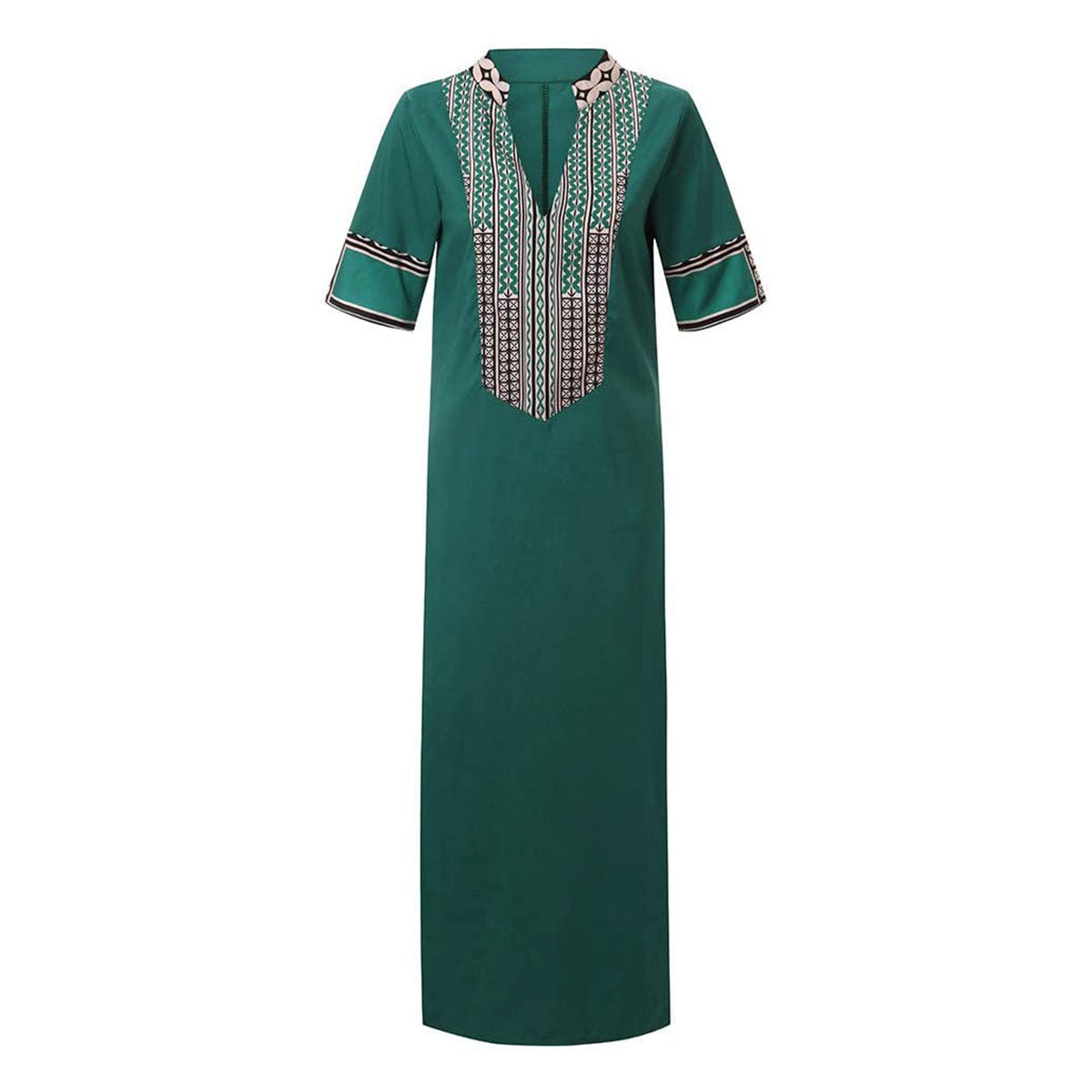 Elegant marokkansk kjole for kvinner. Lang, etnisk sommerkjole.