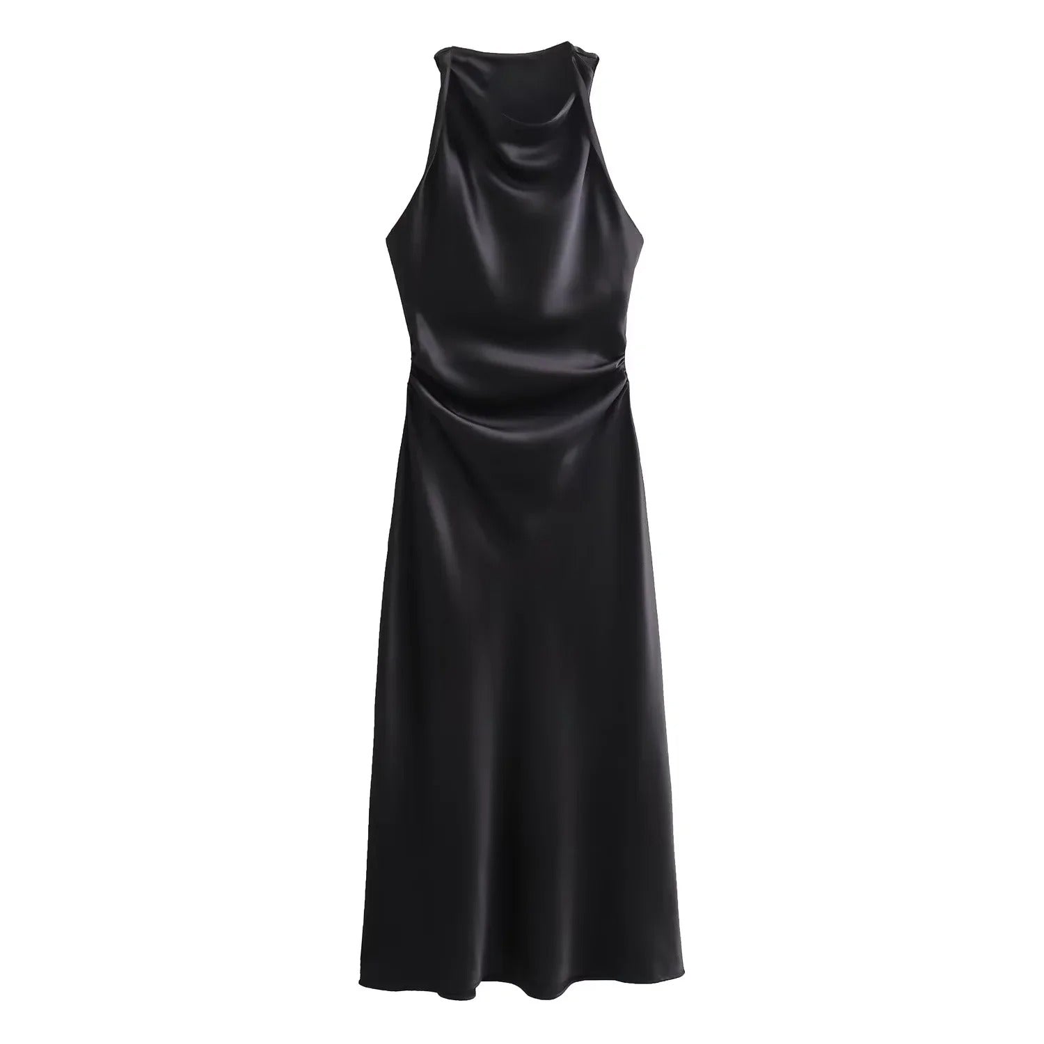 Kvinners elegante festkjole i midi-lengde. Sofistikert design, ideell for spesielle anledninger.