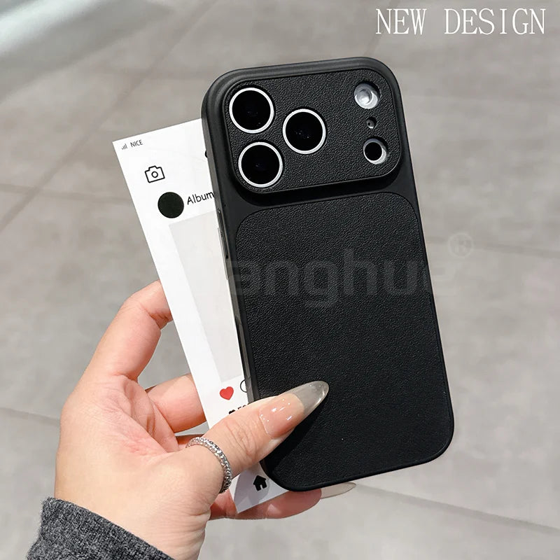 iPhone 17 mobilcover: elegant skinntekstur, tynt design, matt finish, fargerik, gir god beskyttelse.
