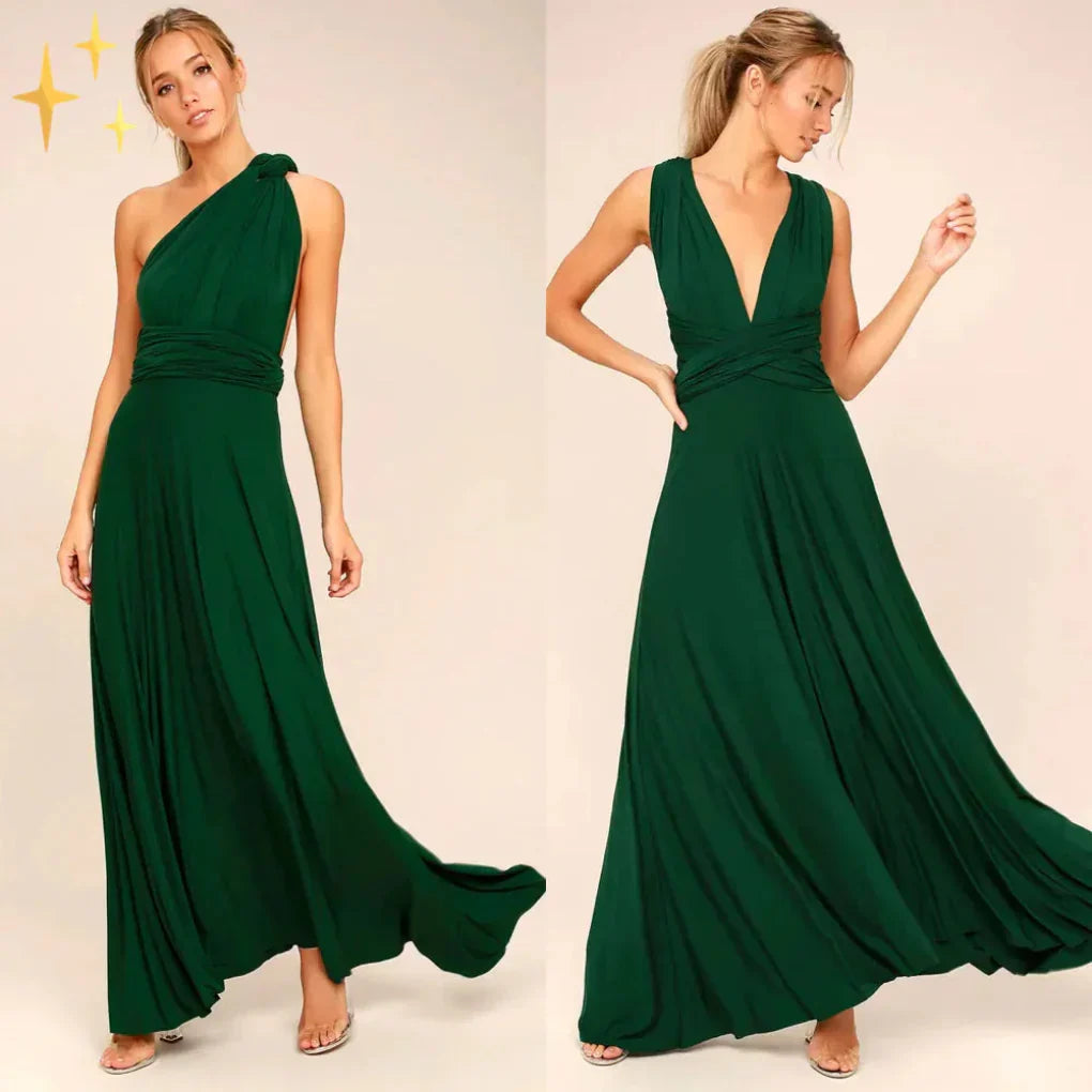 Design din egen stil med denne multiway wrap kjolen. Perfekt for dame mote, fest og spesielle anledninger.