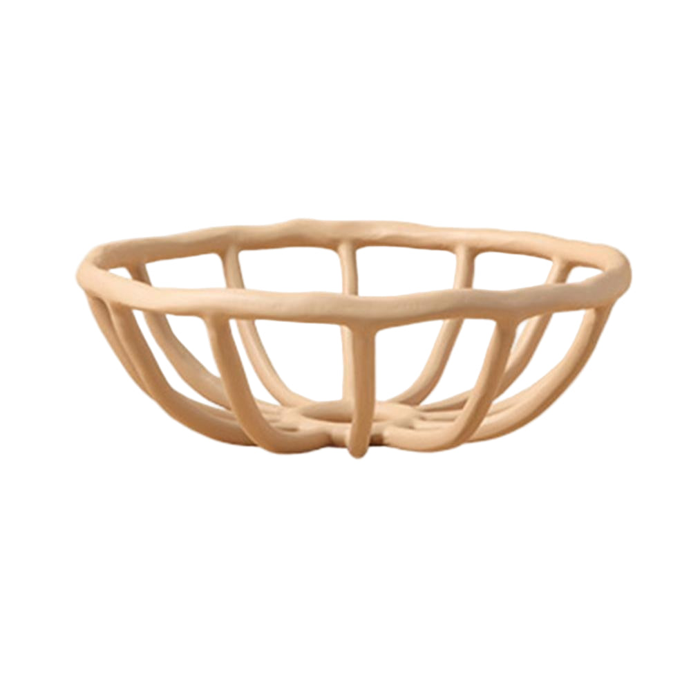 Elegant nordisk fruktskål i harpiks, perfekt for kjøkken og stue. Minimalistisk design for hjemmedekor.
