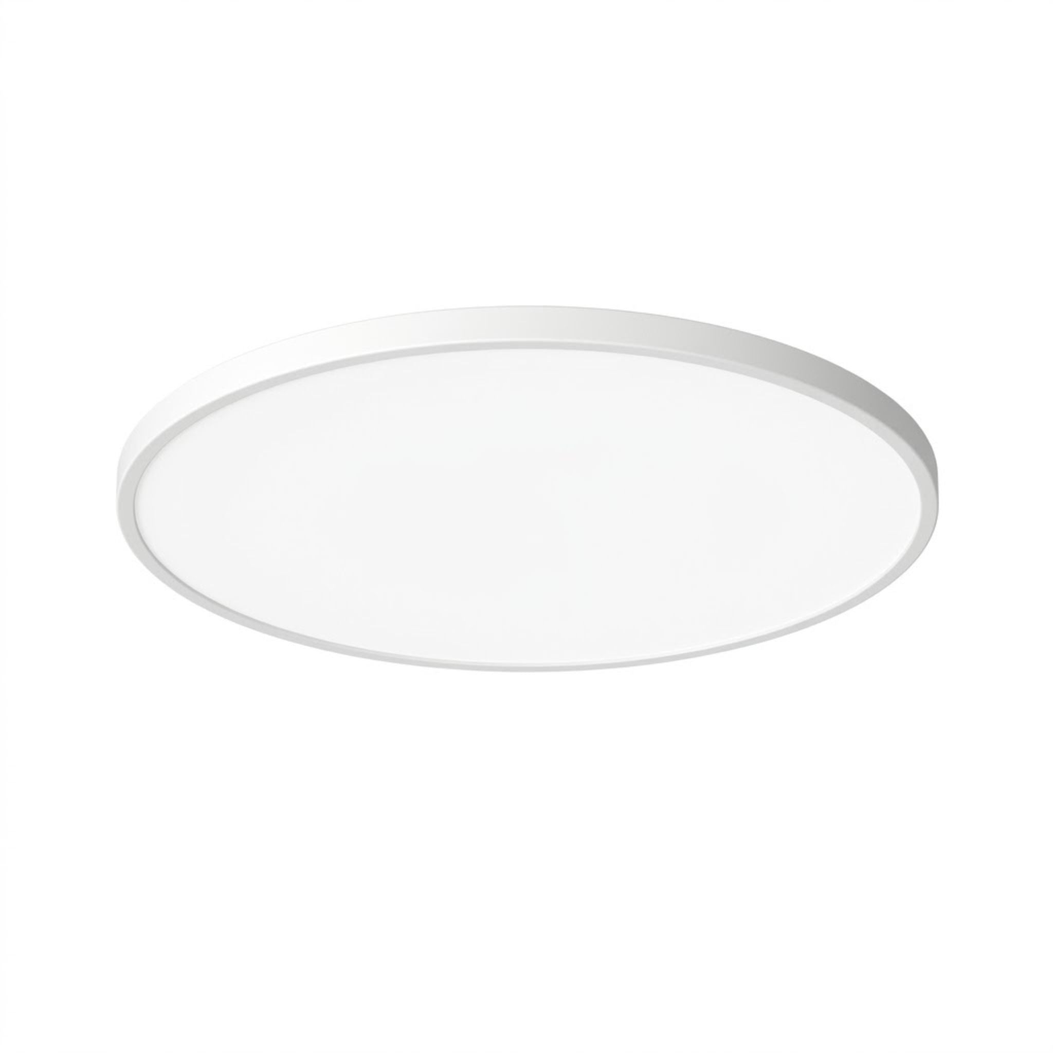 Elegant rund LED-taklampe. Moderne design, dimbar og energieffektiv for stue, spisestue eller soverom.