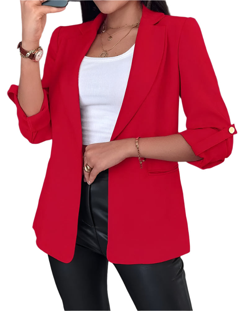 Allsidig slimfit cardigan blazer for kvinner. Perfekt for kontor og fritid. Tidløs og elegant stil.