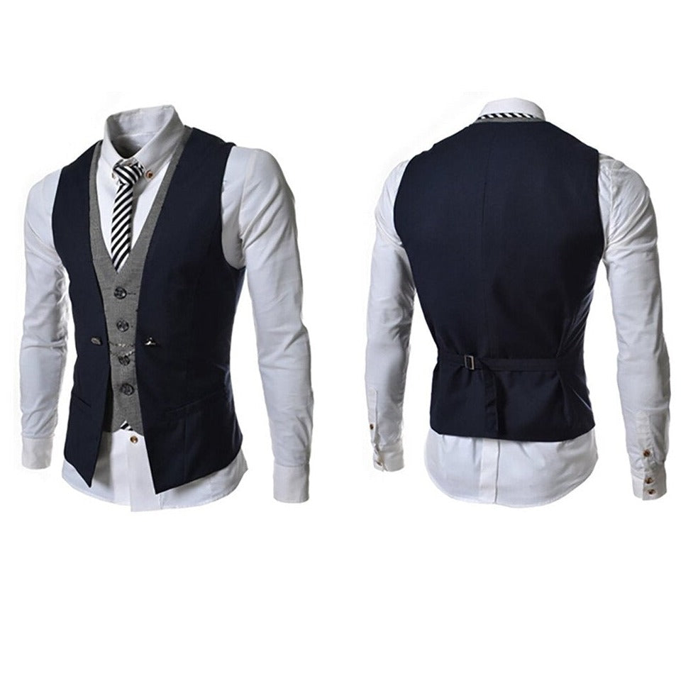 Tidløs klassisk herrevest i slim fit. Et must for enhver formell herregarderobe.