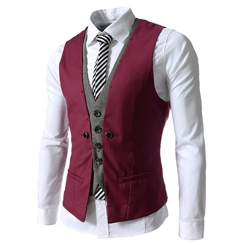 Formell slim fit herrevest som del av dress. Gir et smart og klassisk utseende.