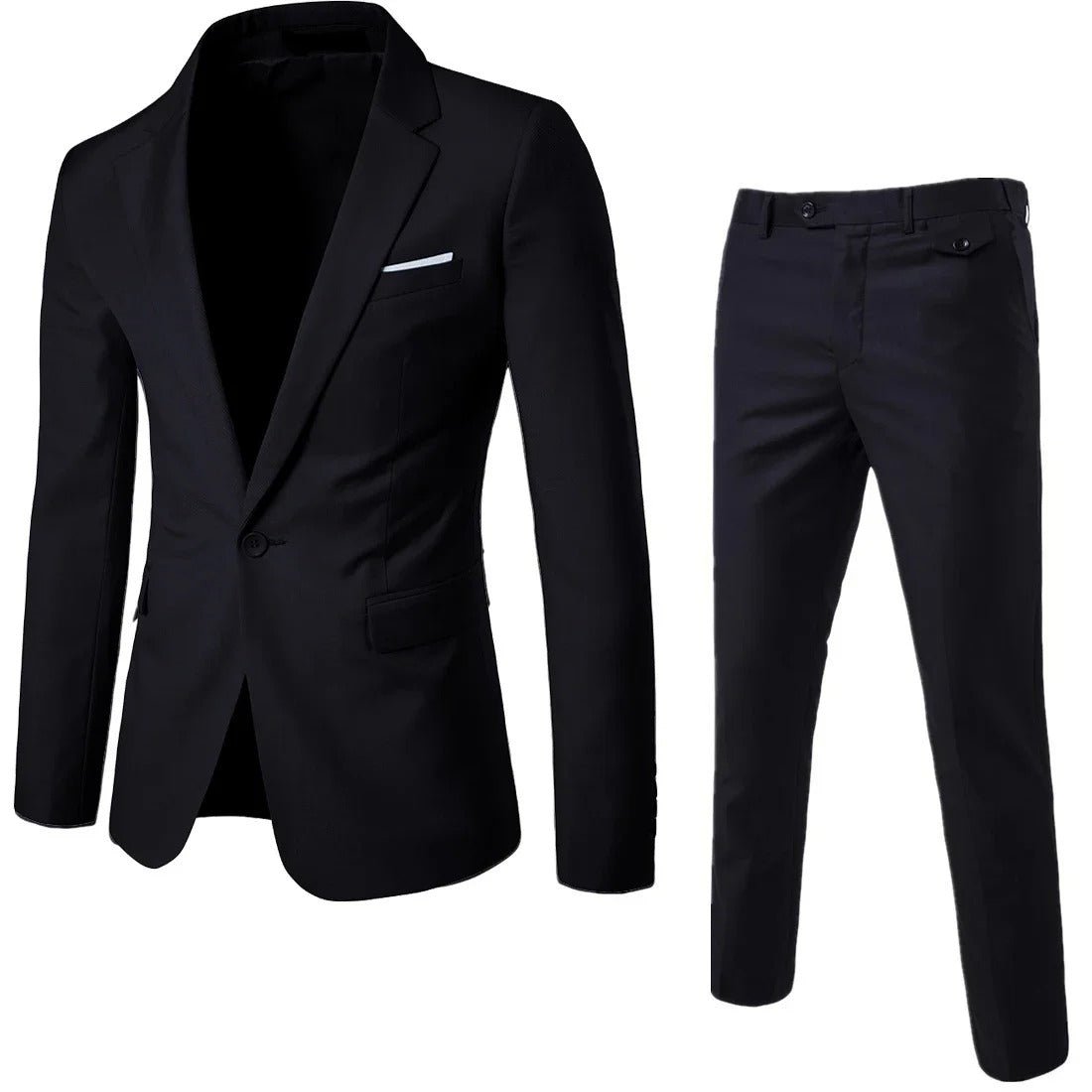 Elegant slim fit herredress i 2 deler, perfekt for forretningsmøter og formelle anledninger.
