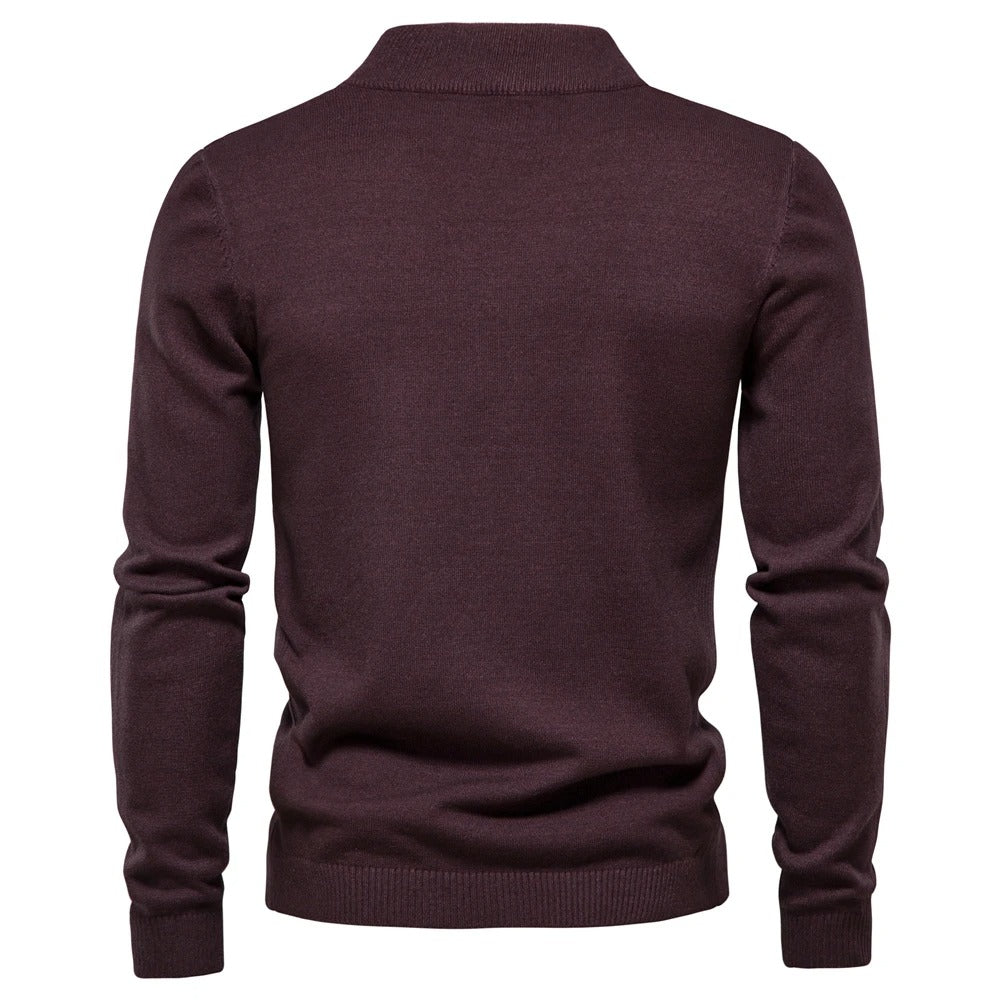 Tidløs elegant slim-fit pullover for menn. O-hals, langermet, perfekt for en raffinert stil.