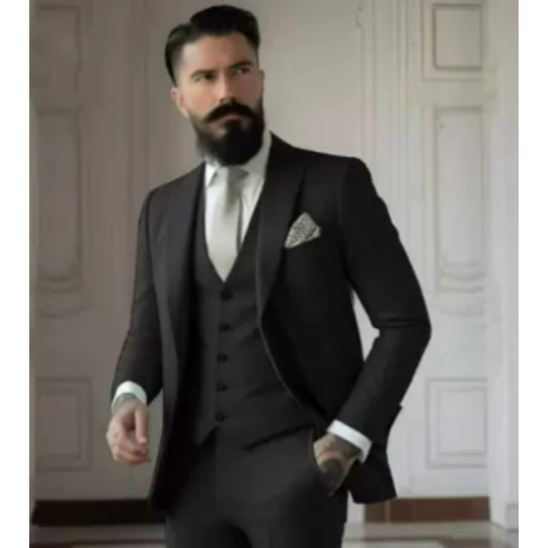 Moderne slim fit herredress, tredelt for en feilfri passform og en fashionabel, elegant stil.