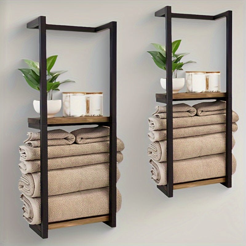 Stilren vegghåndkleholder for baderom. Elegant design for optimal håndkleorganisering.
