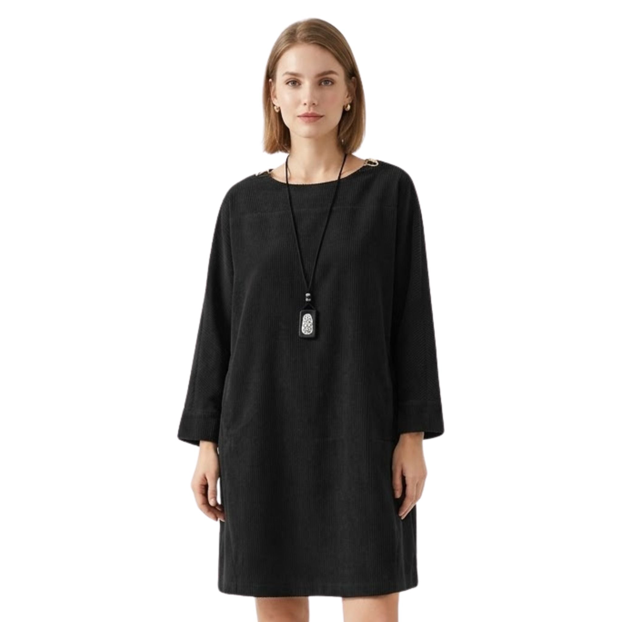 Elegant vintage velour midi kjole for damer. Tidløs design i mykt stoff, perfekt til fest og hverdag.