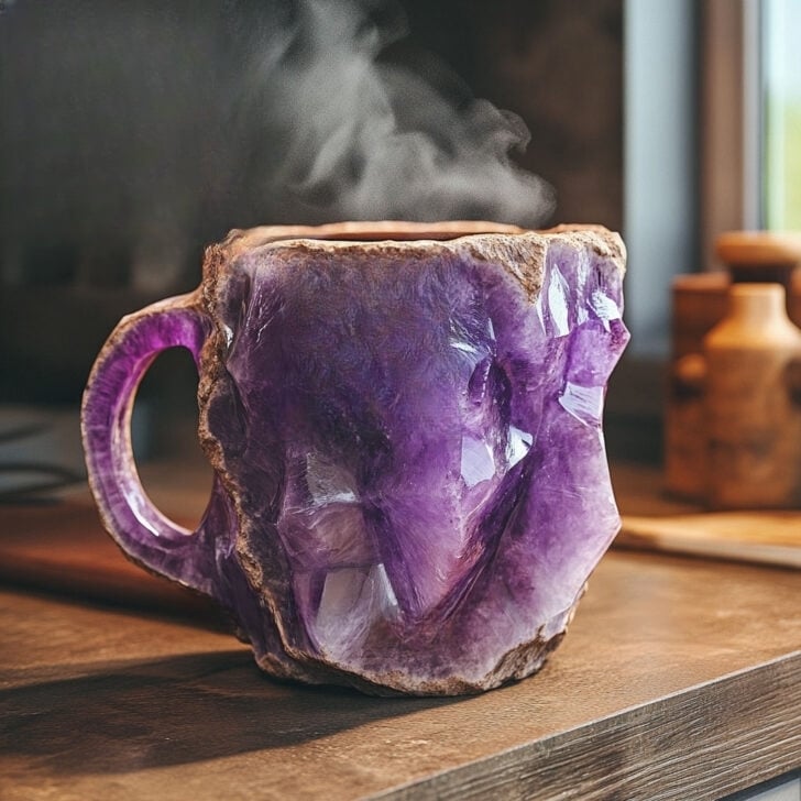 Sett med fargerike kaffekopper og krus, moderne design som passer perfekt til ethvert hjem eller kontor.