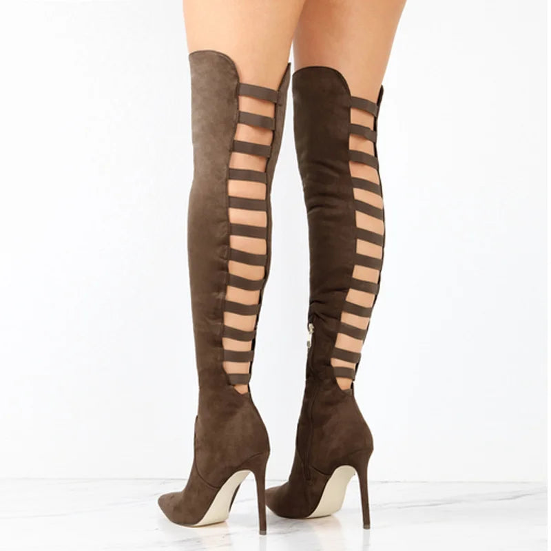 Allsidige, komfortable lange støvler med høye hæler. Stilige kvinneboots for både høst, vinter og elegant damemote.