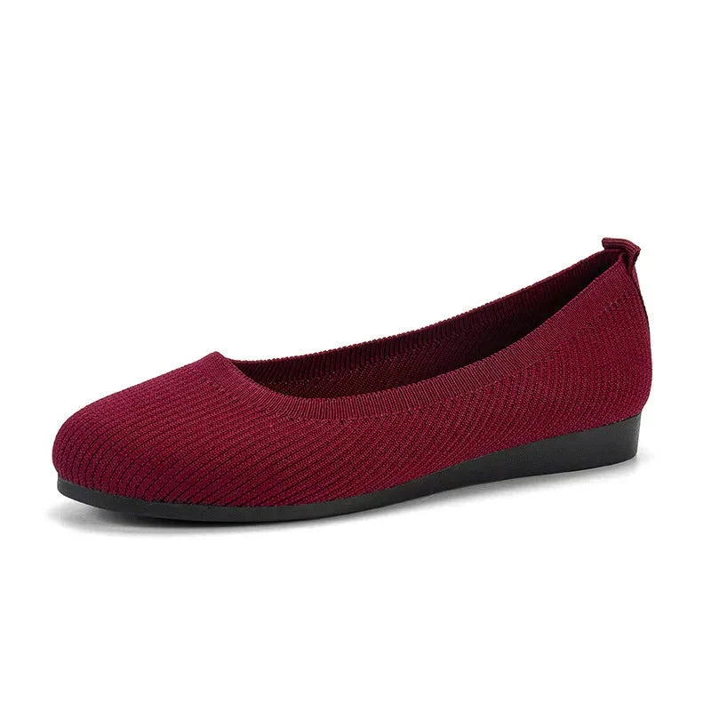 Elegante sommer ballerina sko for kvinner, lette og pustende slip-on mesh komfortsko.