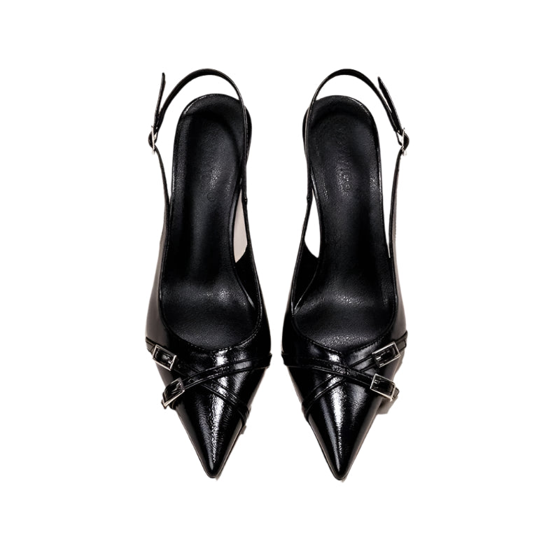 Klassiske høye hæler med spiss tå for dame. Tidløse stiletthæler, ideelle som motesko og kvinnesko.
