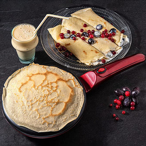 Familievennlig pannekakejern for perfekte pannekaker og crêpes til frokost, med enkel rengjøring.