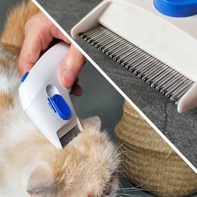 Elektrisk loppekam med ladefunksjon for langvarig bruk. Enkel og praktisk insektsfjerner for kjæledyr.