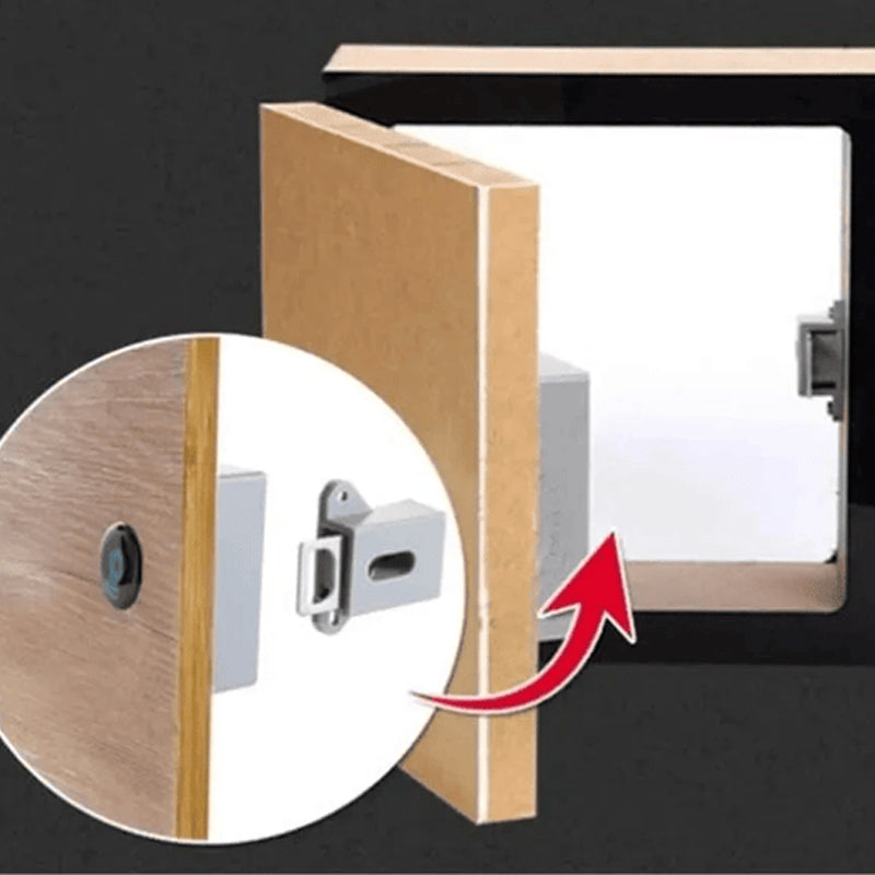 Nøkkelfri elektronisk skaplås designet for treskap og skuffer; enkel DIY-installasjon og økt sikkerhet.