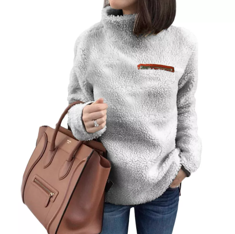 Tykk og varm turtleneck genser for damer, ideell som vintergenser og hverdagsplagg.