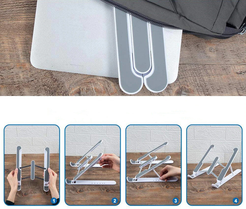 Smart laptop stativ for hjemmekontor, skaper en mer ergonomisk og effektiv arbeidsplass.
